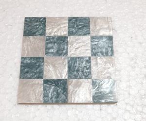 Checkered Design Resin Inlay Table Mat Coasters <b>Set</b> of 4 Stylish Handmade Drink Coasters for Dining Table and Home Bar Decor - Product Image 4