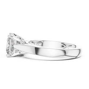 แหวนหมั้นเพชรทรง Cathedral ที่เพาะเลี้ยงในห้องปฏิบัติการ ตัวเรือนทองคำ – แหวนเพชรเจ้าสาวแบบโซลิแทร์สุดคลาสสิกสำหรับผู้หญิง - Product Image 3