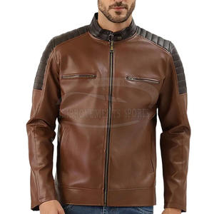 Chaqueta de cuero para hombre de alta calidad piel de vaca Pakistán hizo el producto superior de invierno más popular al por mayor para hombres y mujeres - Product Image 1