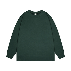 Sudadera de Cuello Redondo para Hombre, Talla Grande, Logotipo Frontal, Color Sólido, Tejido de Algodón, Estilo Casual de Invierno, Anti-Pilling, 300g - Product Image 3