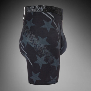 Men's <b>Compression</b> <b>Shorts</b> Mid Waist Quick Dry Spandex Polyester Sporty Star Print Pattern <b>Short</b> Length Elastic Waist - Product Image 3