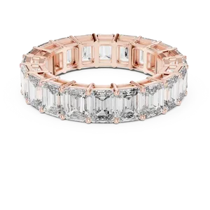 แหวนเพชรทรงเหลี่ยมมรกตแบบฝังเต็มวง 6.00 กะรัต ทองคำแท้ 10K 14K 18K สำหรับทั้งชายและหญิง ได้รับการรับรองจาก IGI เครื่องประดับชั้นดี - Product Image 5