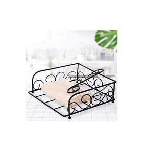 Vintage Metal <b>Tissue</b> Box Holder With Fish Scale Design Organizer For Napkins And <b>Papers</b> - Product Image 2