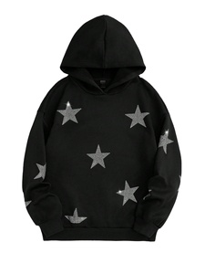 Warm Relaxed Customizable material <b>Men</b> Rhinestone Hoodies new arrival soft breathable Casual Fit style <b>Men</b> Rhinestone Hoodies - Product Image 3