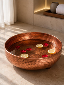 Cuenco de Pedicura de Cobre Puro Hecho a Mano de Alta Calidad, Bañera Premium de Cobre para Remojar los Pies, para Spa, Salón, Cuidado de los Pies, Relajación y Decoración - Product Image 6