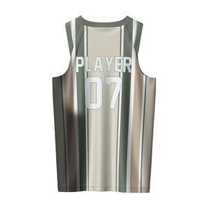 Customized Printed Breathable Mesh Moisture Wicking High Quality Men's Sublimated Sleeveless Reversible <b>Basketball</b> Uniform Sets - Product Image 3