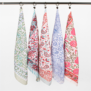 Premium quality block printed Eco-friendly bandana scarf Multi-use fashion wristband Colorful block printed scarf - Product Image 2