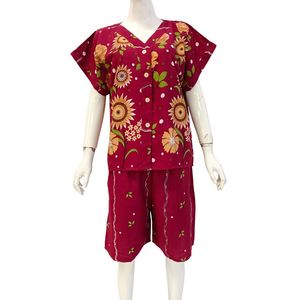 Robes décontractées pour femmes à col en V, pyjama à manches courtes et pantalon court, confortables à porter au quotidien par Chrysanta - Product Image 4