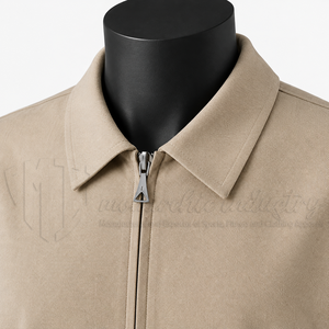 Custom <b>Men</b>’s 100% Cotton Short Sleeve Full Zip Shirt Casual Zipper Shirt OEM Private Label Manufacturer - Product Image 6