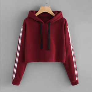 Sudaderas con capucha para mujer, de manga larga, con cremallera, estilo casual, básicas, tipo crop top. - Product Image 5