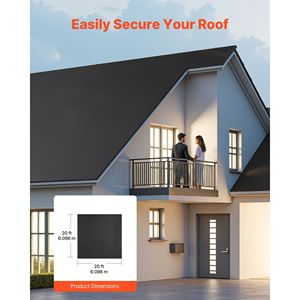 Rotolo di Copertura in Gomma EPDM 20 x 20 ft 45 Mil, Lunga Durata, Flessibile, Resistente alle Temperature Estreme, Geomembrane - Product Image 3