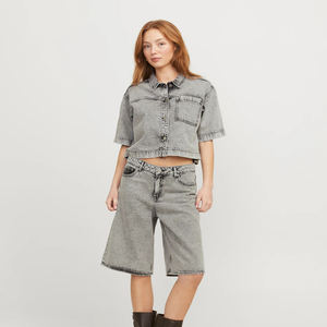 Shorts en jean de haute qualité pour femmes, design homme, logo personnalisé OEM, vente en gros, jeans amples et décontractés, streetwear personnalisé, nouvelle mode OEM - Product Image 5