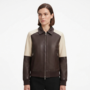 Veste bomber en cuir pour femme, veste bomber en cuir véritable de qualité supérieure, veste bomber en cuir de haute qualité pour femme - Product Image 6