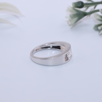 Bague en or blanc pour homme avec diamant de laboratoire taille radiant flottant, monture ouverte à tension, large alliance pour mariage et anniversaire