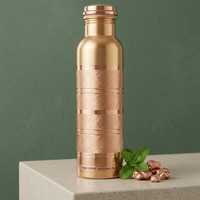 SALEEM INTERNATIONAL Bouchons de bouteille d'eau en cuivre, bouteille de voyage portable, design minimaliste, usage domestique, grande capacité classique, multi-usages