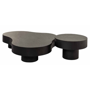 Table basse moderne de style mid-century, faite à la main, avec plateau en marbre et structure en bois, acier écologique, pour le mobilier de salon - Product Image 4