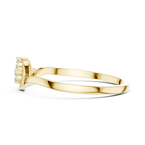 Anillo apilable de oro macizo de 14k para mujer, con diamante clásico de corte redondo, minimalista, para regalo, compromiso, aniversario, boda - Product Image 2