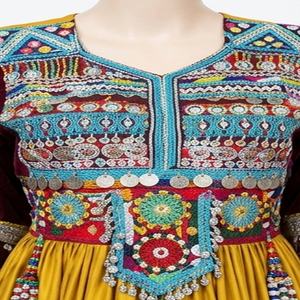 Best Material Traditional Handmade Afghan Kuchi <b>Dress</b> Summer Silk High Quality Vintage Women's <b>Dresses</b> Afghan Kuchi <b>Dress</b> - Product Image 6