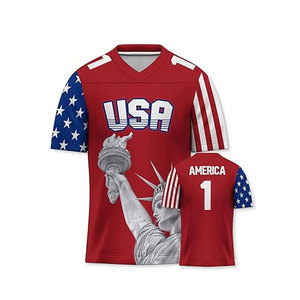 Jersey de Fútbol Americano Personalizado de Alta Calidad, Tejido Suave, Transpirable y Cómodo, con Servicio OEM para Uniformes de Equipo - Product Image 1