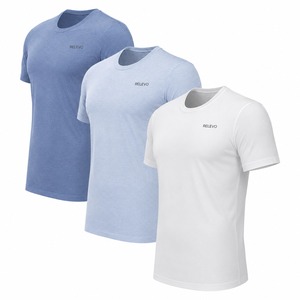 T-shirt unisexe gris en coton à col rond et manches courtes, coupe classique, tissu jersey décontracté, couleur unie, tee-shirt gris décontracté et sportif - Product Image 6