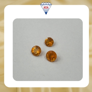 พลอยสปีซาร์ไทต์ธรรมชาติทรงกลมเจียระไน 1 กะรัต สีส้ม พลอยเม็ดเดี่ยว ไม่ผ่านการปรับแต่ง จากมาดากัสการ์ เกรดเครื่องประดับ ขายส่ง - Product Image 2