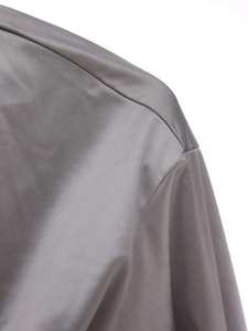 Veste en satin pour femme à fermeture boutonnée, coupe courte, coupe-vent, tendance streetwear, 100% soie satinée, best-seller de haute qualité - Product Image 6