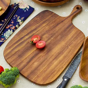 Planche à découper double face en bois d'acacia pour usage domestique, idéale pour fruits, pizzas, steaks - Blocs de découpe solides pour évier et usage domestique (vente transfrontalière) - Product Image 1