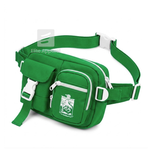 Bolso de Cintura Personalizado de la Hermandad Iota Phi Lambda, Verde y Blanco, Estilo Casual, Logotipo Bordado y Bolsillo con Cremallera, Ropa Griega Femenina - Product Image 2