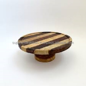 Vente chaude écologique support à gâteau de noël bambou bois fête de mariage lustre élégant gâteau piédestal support table gâteau stand - Product Image 1