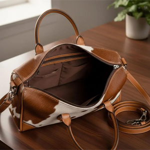 Bolso de Mano de Cuero Vacuno Ligero y Sólido, de Alta Calidad, con Cierre de Cremallera, en Varios Colores y Tallas Grandes - Product Image 5