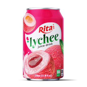 Pure Lychee Flavor 11,16 Floz Can Bebida Zumo de frutas y verduras Bebida refrescante con etiqueta privada OEM ODM - Product Image 1