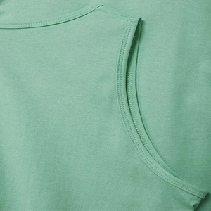 เสื้อกล้ามผู้ชายสีพื้น ผ้าฝ้าย คอกลม สไตล์ลำลอง ทรงเข้ารูป สีเขียวอ่อน ผ้าถัก ระบายอากาศ เหมาะกับกิจกรรมกลางแจ้ง ปรับแต่งขนาดได้ - Product Image 3