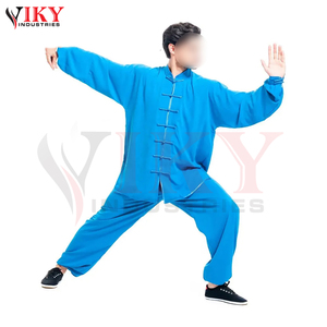 Uniforme de Artes Marciales Blanco de Primera Calidad al por Mayor con Ribete Negro, Ropa Tradicional de Kung Fu para Práctica y Combate - Product Image 5