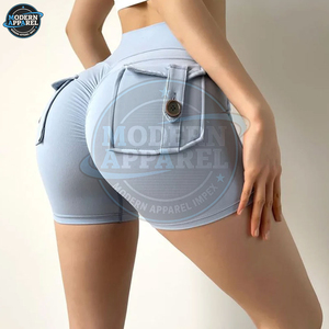 Booty Shorts Exercise Gym Yoga Gym Fitness Sets Wholesale Casual Fashion Workout Booty Shorts For Women - Product Image 2