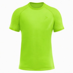 Camiseta de Compresión de Manga Corta Amarilla para Hombre, Secado Rápido, Transpirable, para Entrenamiento, Gimnasio, Camiseta Deportiva, Capa Base de Alto Rendimiento - Product Image 4