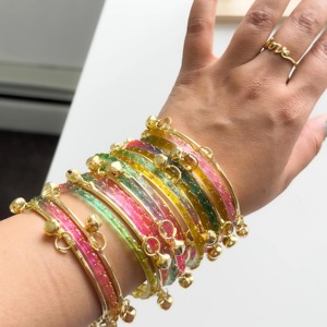 Chic glassFashion <b>Bangles</b> <b>Set</b> For Women Stylish <b>Bangles</b> Trendy Stackable <b>Bangles</b> Ladies Wrist Accessories Daily Wear Jewelry - Product Image 5