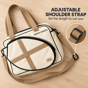 Bolsa de Raqueta de Squash Deportiva Personalizada con Logotipo Personalizado, Bolsillo Frontal Curvo con Cierre, Asas y Correa para el Hombro Extraíble - Product Image 6