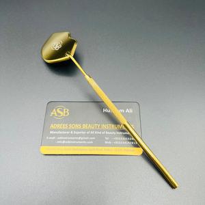 Espejo de Pestañas con Forma de Beso Chapado en Oro, Herramienta de Belleza Profesional, Espejo de Inspección, Impresión de Logotipo Personalizado - Product Image 4