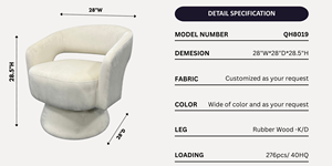 New Design Modern <b>Living</b> <b>Room</b> with Armrest and Round Revolving Base Elegance <b>Swivel</b> Minimalist Single Armchair - Product Image 5