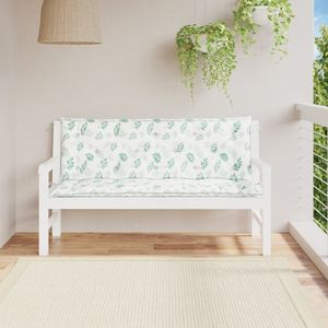 Juego de 2 Cojines para Banco de Jardín con Diseño de Hojas, 100% Poliéster, Elegantes Almohadas para Muebles de Patio - Product Image 1