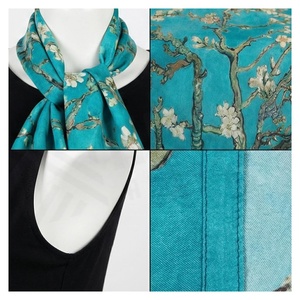 Women's Square <b>Silk</b> Scarf Digital Print Floral Elegant Multi-Functional Outdoor Fashion Accessory All Seasons Polyester - Product Image 4