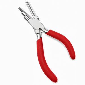 Pince à bijoux en acier inoxydable, coupe baguette conique, manche rouge, pour outils de pose de bijoux DIY - Product Image 1