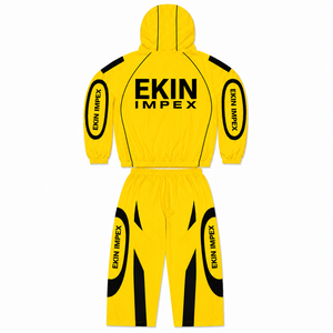 Wholesale <b>Y2K</b> Streetwear Polyester Tracksuit Men Hip Hop Zip Up Hoodie and <b>Trousers</b> Set Fashion Running Suit - Product Image 4