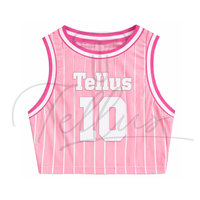 T-shirts courts en toile crochetée pour femmes avec logo personnalisé, décontractés, respirants, à séchage rapide, sans manches, pour l'été