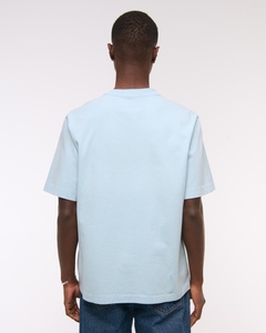 T-shirt en coton uni pour homme, coupe ample et décontractée, col rond, manches courtes, style décontracté, streetwear, personnalisable OEM ODM, vente en gros - Product Image 4