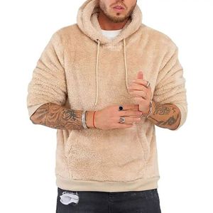 <b>Men</b> <b>Sherpa</b> <b>Fleece</b> Hoodie Pullover Hooded Sweatshirt Breathable Warm Winter Casual Wear - Product Image 1