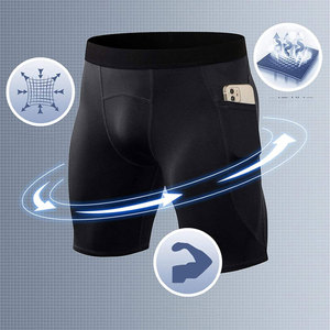 Shorts de sport à séchage rapide pour hommes, shorts de course à pied, yoga, compression, gym, entraînement, fitness, spandex - Product Image 3