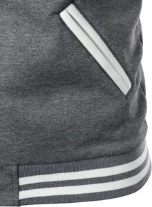 Custom OEM Unisex College Varsity Canvas Baseball Jacket Stand Blank Plain Letterman Bomber <b>Coat</b> Front Logo Streetwear Outerwear - Product Image 2