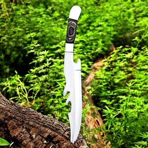 มีดโบวี่เหล็กดามัสกัสทำมือ ใบมีดคงที่ สำหรับเอาตัวรอดกลางแจ้ง ด้ามไม้ปาคาอเนกประสงค์ - Product Image 5