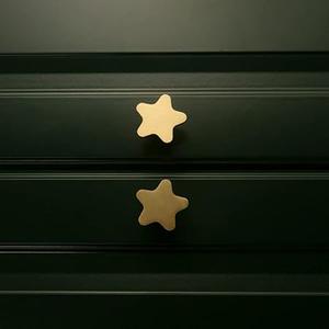 Brass Cabinet Knob Gold Knobs Copper Drawer Knobs Star Handles Knobs <b>Antique</b> Gold Knobs for Kitchen Bathroom Cabinet Knobs - Product Image 3